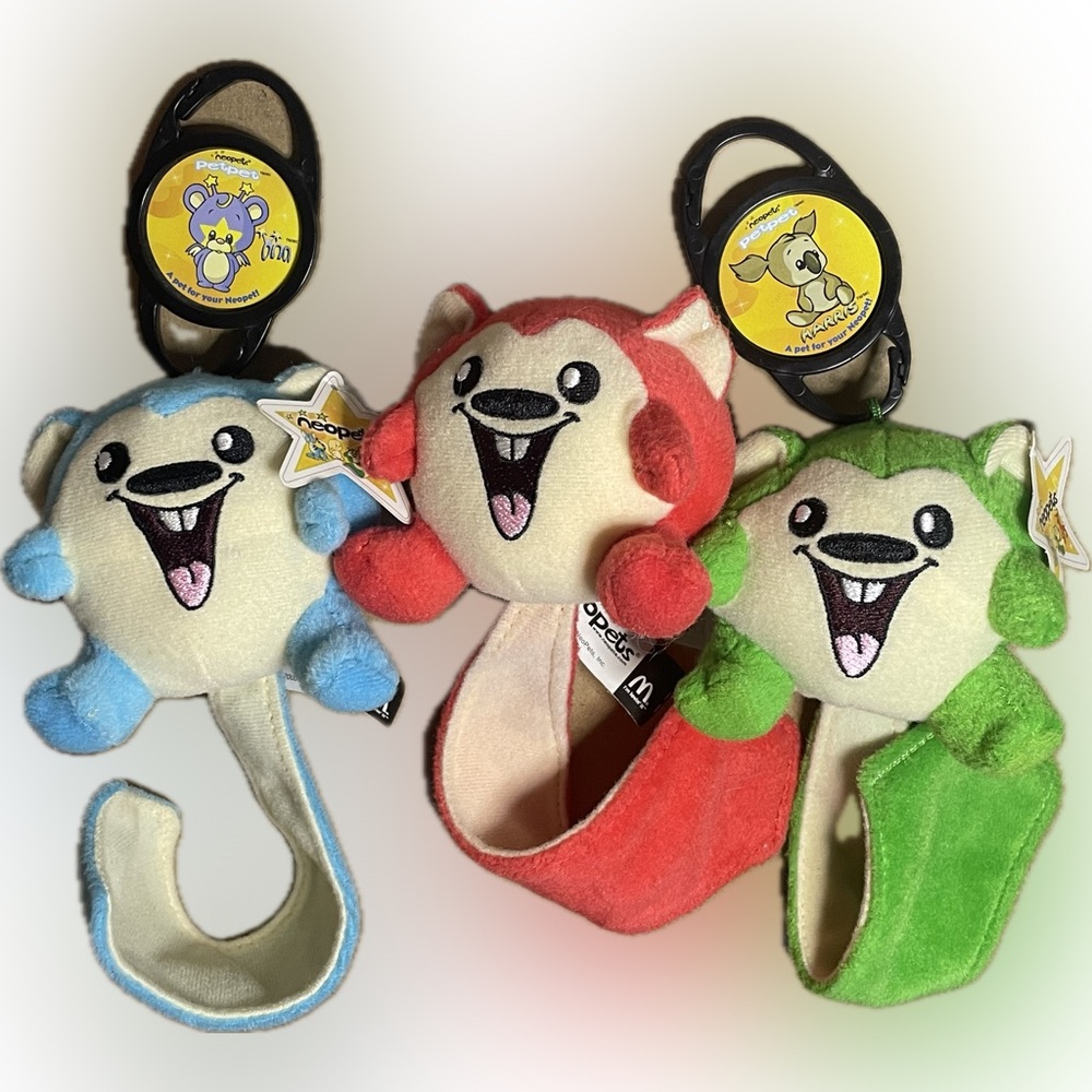 Neopets Meerca Bundle of 3 Plushie Keychains